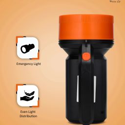 Rechargeable Handle Troch With 1 Km With High Range-VRBL11036 1 hrs Torch Emergency Light-image-10