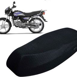lakshmina enterprises 2XL-024 Free Size 3D Motorcycle/Bike Seat Cover Breathable Mesh Net Cushion Single Bike Seat Cover For TVS Star-picture-1