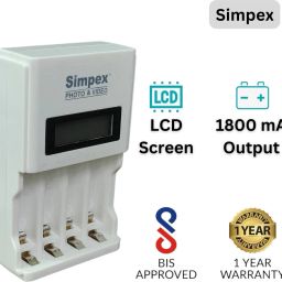 Simpex 333 Pro Fast Charger for AA/AAA Rechargeable Batteries with LCD DisplayCamera Battery Charger image 2