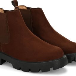 Suede Chelsea Boots|Chunky Sole|Height Increasing|Slip-Resistance Boots For Men Boots For Men-image-48