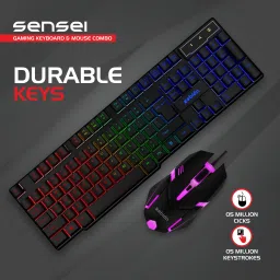 zebion Sensei Gaming Keyboard Mouse Combo Wired USB Standard Gaming Keyboard Compatible with Desktop, Laptop, Mac multimedia_keys image 3