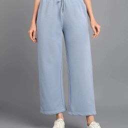 Women Solid Blue Track Pants-image-34