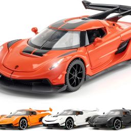 Die Cast 1:32 Koenigsegg Jesko Car - Light & Sound, 4 Openable Door, Pullback-image-38