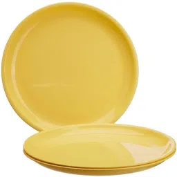 Gloss Finish Microwave Safe Full Plates For Home and Restaurant (28 cm) Yellow Dinner Plate-image-36