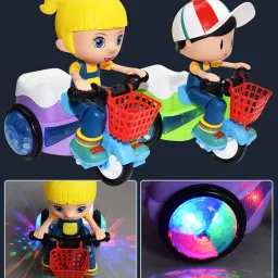 mega star Bump & Go Toy with Flashing Lights Music Sound try-lad Tricycle image 4
