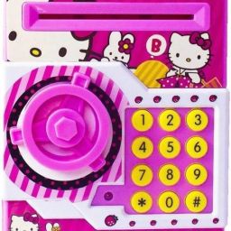 Hello Kitty Bank ATM with Special Electronic Code(Password)/BATTERY OPERATED/ Keypad lock with changeable password/ Safe way to keep money/Light and sound Coin Bank (Pink) Coin Bank-image-28