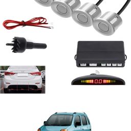 4Silver Parking Sensor With LED Display Increased Safety For Car-304 Universal 4 Silver Reverse Parking Sensor With LED Display For Cars-304 Parking Sensor-image-91