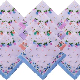 NIFTER Women Cotton Flower Design Prints Handkerchiefs Multi-purpose Hankies ["Multicolor"] Handkerchief-image-25