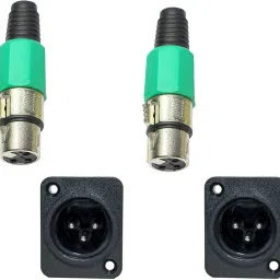 XLR 3Pin Male Chassis Panel Mount With 3 Pin MIC XLR Female Connector Male / Female XLR Connector-image-24