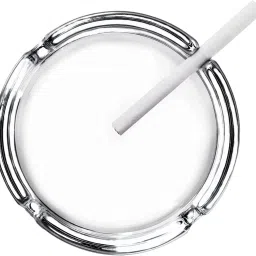 Ashtray for Home Office Indoor Outdoor Patio Use, Fancy Cute Cool Ash Tray White Glass Ashtray-image-81
