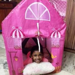 Pink Foldable House Tent – Girls Play Tent for Fun-image-66