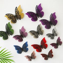 6 inch 3D Multi-Color Butterfly Wall Stickers – Pack of 12 Reusable Sticker-image-102