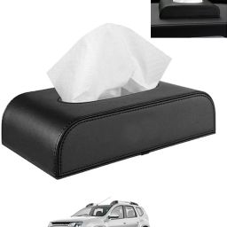 Leathrite New Design Black D-Shape Tissue Holder For-Duster Renault 2012 Vehicle Tissue Dispenser-23