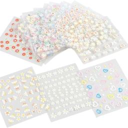 Mini Flower Nail Art Stickers 15 Sheet-image-76
