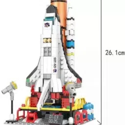 justcraft Space Shuttle Rocket Launch Building Blocks Set 404Pcs Compatible Brick Toy image 3