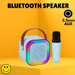 TRUWEL K12 (PORTABLE BLUETOOTH DESKTOP SPEAKER)With Karaoke Mic RGB Light, HD SoundR356 10 W Bluetooth Laptop/Desktop Speaker-image-90