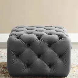 Mojo Tufted Button Ottoman In Midnight Grey Color-image-70