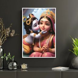 baby krishna Digital Reprint 19 inch x 13 inch Painting-image-88