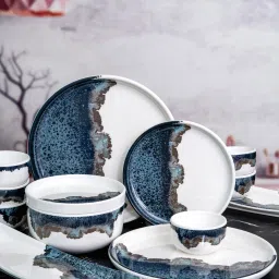 Pack of 6 Melamin Dome Dinner Set 23 pc -Slosh Dinner Set-image-34