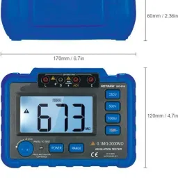 metravi DIT-910 Digital Insulation Tester 1000V with in-built DC voltage converter Digital Voltage Tester image 2