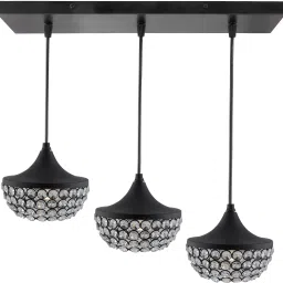 3-Lights Linear Cluster Chandelier Crystal Hanging Goblet Pendant Light, Kitchen Area and Dining Room Light Pendants Ceiling Lamp-image-8