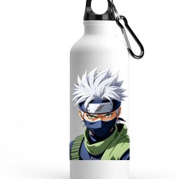 Anime Theme Printed Sipper Water Bottle For Boy and Girl White Print-6 -cap- 600 ml Water Bottle-image-54
