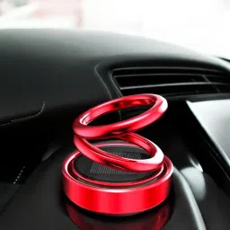 Solar Powered Rotatin Red colour Perfume Car Air Freshener Aroma Oil-24