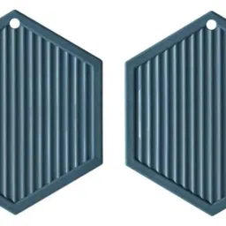 Pvc Coaster C-D Triangle-Blue_2,Pack of 2 Silicone Trivet-15