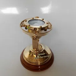 Vintage Ship Compass Binnacle Gimbals Floating Dial Nautical Marine Decor Compas Compass-picture-37