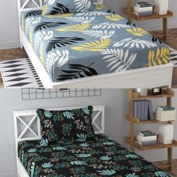 240 TC Cotton Single Printed Flat Bedsheet-picture-27