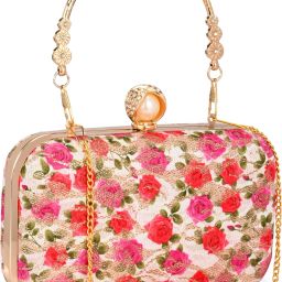 Party Pink, White Clutch - Regular Size-image-39