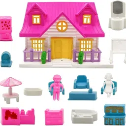 Loving Family House Set for Girls, Pretend Play Toy House 54-70