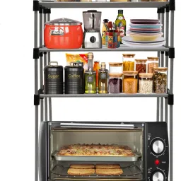 Microwave Stand Carbon Steel Kitchen Trolley-image-92