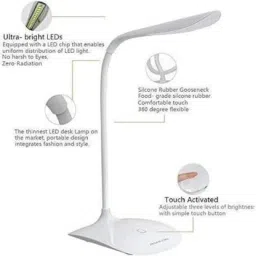 bhajanlal greenery Rechargeable Led Touch On Off Switch Student Study_L6 Table Lamp image 2