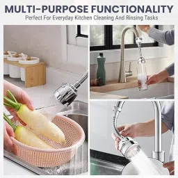robustt 360° Rotating Tap Extension for Kitchen Sink | 2 Flow Modes with Button Control Faucet Nozzle image 5