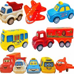 Unbreakable Pull Back Texi Car Truck Bus Plane Toy for Boys girls Kids-28