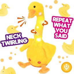 Glowing Dancing Duck Toy Repeats What You Say Talking Duckling Twisting Toy-image-64