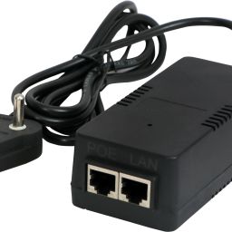 Netstar Gigabit Passive PoE Injector 24VDC 1A | Gigabit Passive PoE Adapter | With Three Pin Power Cord | Up to 100 Meters | Plug & Play | NM-G024 Lan Adapter-48