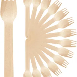 FORKWD100-VAR3 Disposable Wooden Dessert Fork, Baby Fork, Salad Fork, Fruit Fork Set-16
