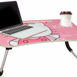 hariom all in one Foldable multipurpose Table Wood Portable Laptop Table image 4