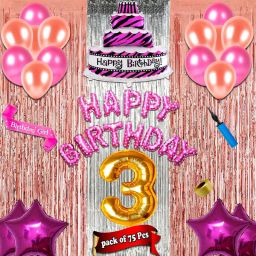 3rd three happy birthday wall decorations kit material for girls boys cake shape-image-16
