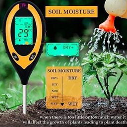 CartEye Digital ph meter for soil testing is a great tool to help fix your lawn when grass does not want to grow in certain areas of your yard, Earth test meter , soil moisture indicator, PH garden soil ph meter 4 in 1 tester machine combo image 3
