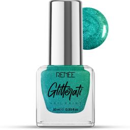 Glitterati Nail Paint Turquoise Hue | Chip Resisting Formula with High Glitter Turquoise Hue-image-11