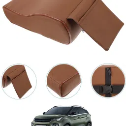 Universal Brown Arm Pain Releif Armrest/Handrest With Phone Holder For Car-191 Car Armrest Cover-image-25