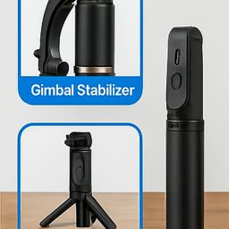 Casaquin Selfie Stick Tripod with Gimbal Stabiliser, Photo & Video Shoot 2 Axis Gimbal for Mobile image 4