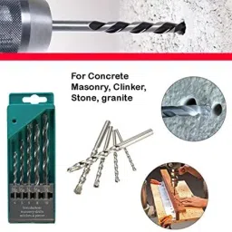kshivi Hss Drill Bit For Metal And 5 Pcs Masonry Drill Bits For Concrete Pack Of 2 Hss Drill Bit For Metal And 5 Pcs Masonry Drill Bits For Concrete Pack Of 2 image 4