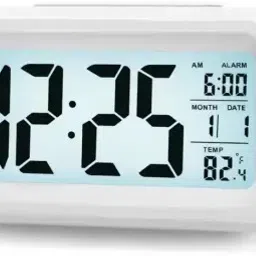 Digital White Clock-6