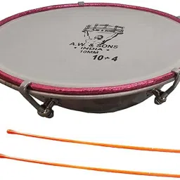 Steel Dhol Tasha Drum 10 inch (10x4) with Stick Nut & Bolts Dholak-image-51