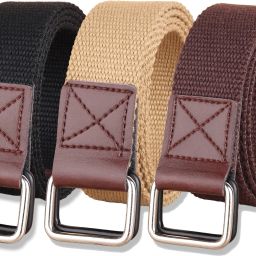 Men Casual Gold, Black, Brown Canvas Belt-image-32