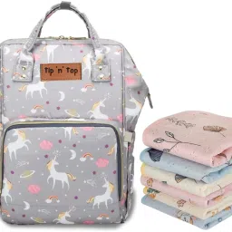 Premium Diaper Bag with 1 Baby Towel, Waterproof & Travel-Friendly Maternity Bag Diaper Bag Combo-image-99